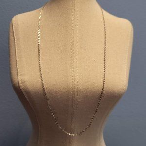 18" 14K White Gold Cable Chain Necklace